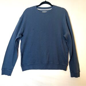 Mugsy Jeans Crewneck Thermal Pullover Sweatshirt Blue Mens Sz L Classic Comfort